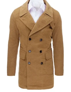 Płaszcze Męskie>Dstreet Płaszcz męski zimowy kamelowy CX0362