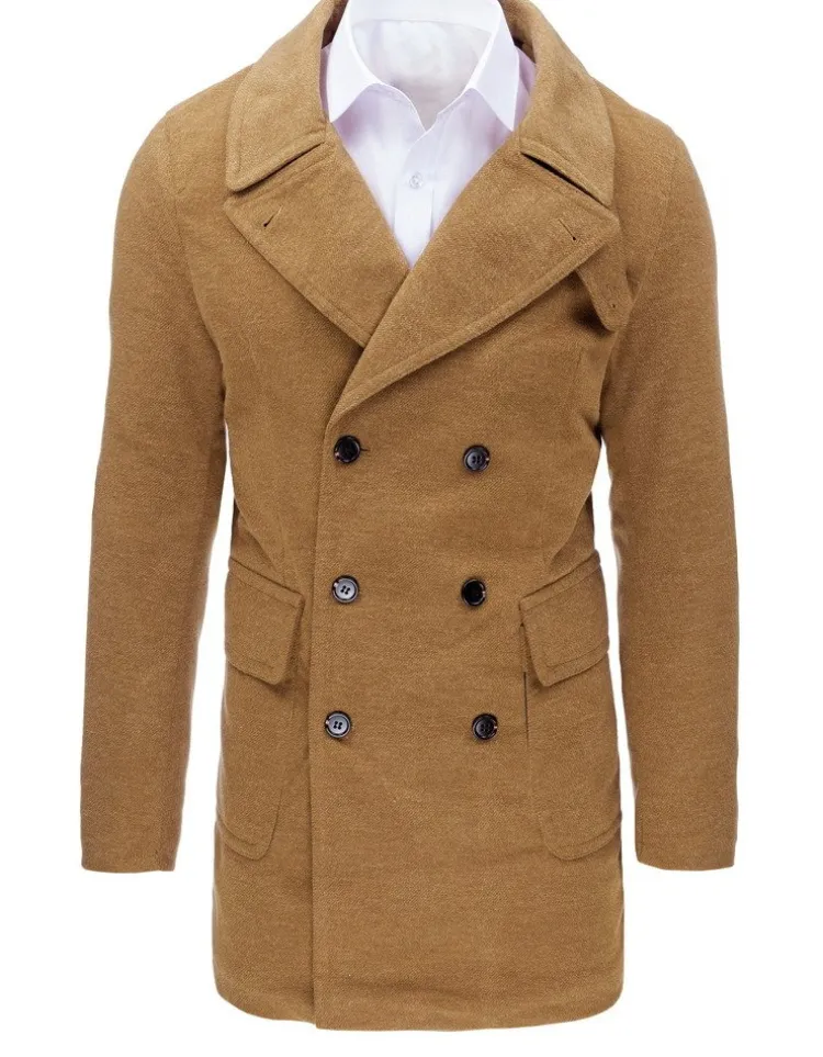 Płaszcze Męskie>Dstreet Płaszcz męski zimowy kamelowy CX0362