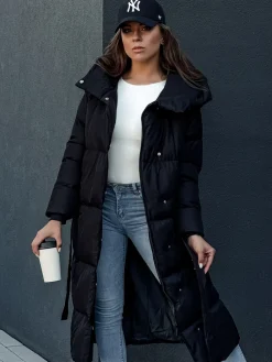 Płaszcze Damskie|Kurtki Damskie>Dstreet Płaszcz pikowany damski CLOUTIQUE czarny TY4373