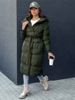 Płaszcze Damskie|Kurtki Damskie>Dstreet Płaszcz pikowany damski CLOUTIQUE zielony TY4370