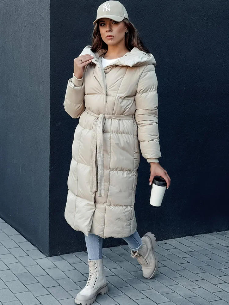 Płaszcze Damskie|Kurtki Damskie>Dstreet Płaszcz pikowany damski CLOUTIQUE beżowy TY4372