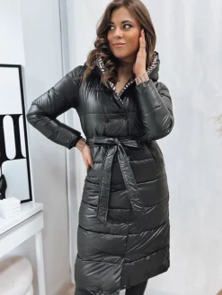 Płaszcze Damskie|Kurtki Damskie>Dstreet Płaszcz zimowy damski GRACE czarny TY4068