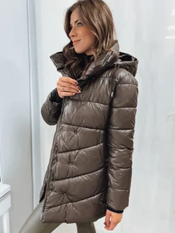 Płaszcze Damskie|Kurtki Damskie>Dstreet Płaszcz zimowy damski pikowany BLOOM mokka TY4061