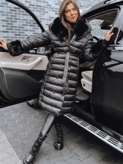 Płaszcze Damskie|Kurtki Damskie>Dstreet Płaszcz zimowy damski pikowany HORIZON czarny TY4026