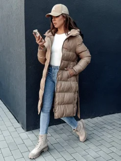 Płaszcze Damskie|Kurtki Damskie>Dstreet Płaszczyk damski pikowany GLAMMANT beżowy TY4354