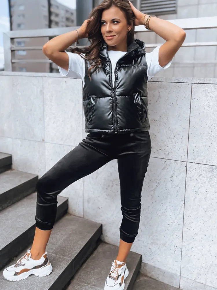 Kamizelki Damskie>Dstreet Pikowana kamizelka damska ASHE czarna TY3777