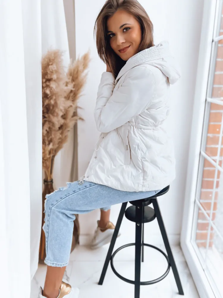 Kurtki Damskie>Dstreet Pikowana kurtka damska ALCAMO biała TY3598