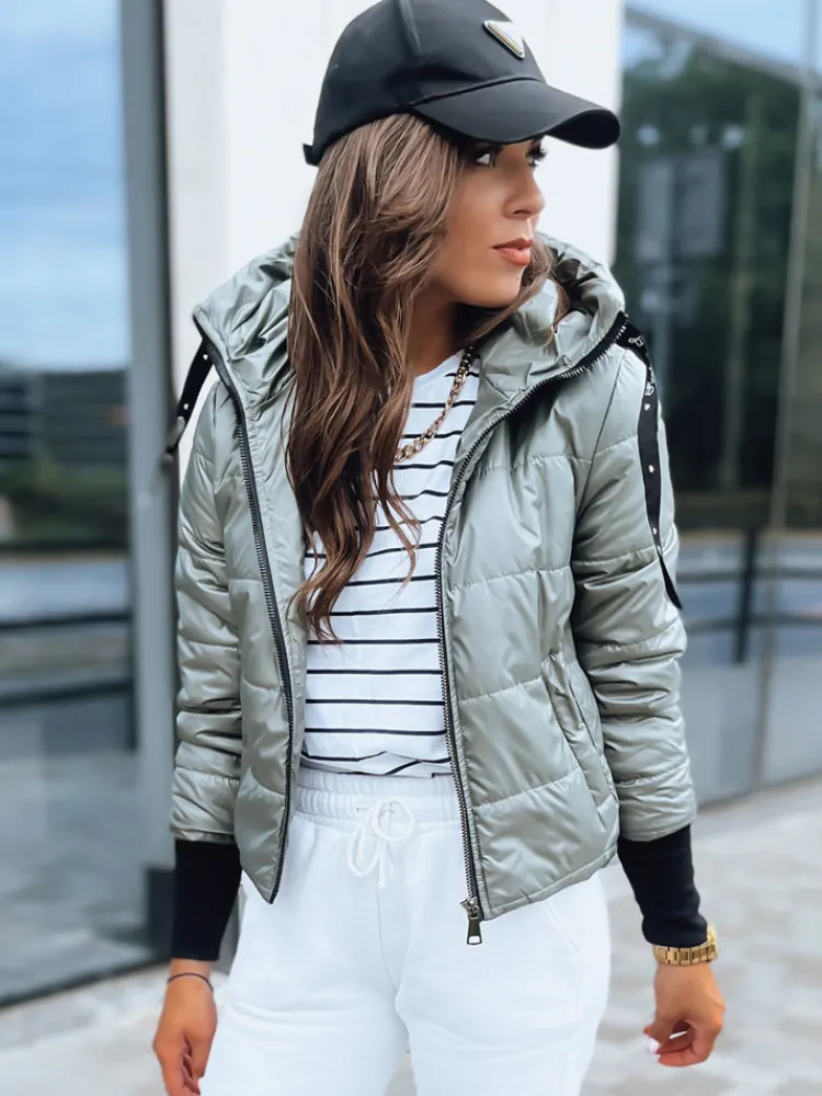 Kurtki Damskie>Dstreet Pikowana kurtka damska AURORA zielona TY3722