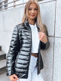 Kurtki Damskie>Dstreet Pikowana kurtka damska ze stójką BUSY BEE czarna TY3790