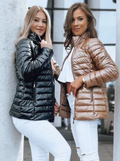 Kurtki Damskie>Dstreet Pikowana kurtka damska ze stójką BUSY BEE czarna TY3790