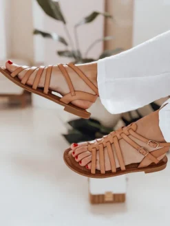 Sandały>Dstreet Sandały damskie IRALIE beżowe ZY0943