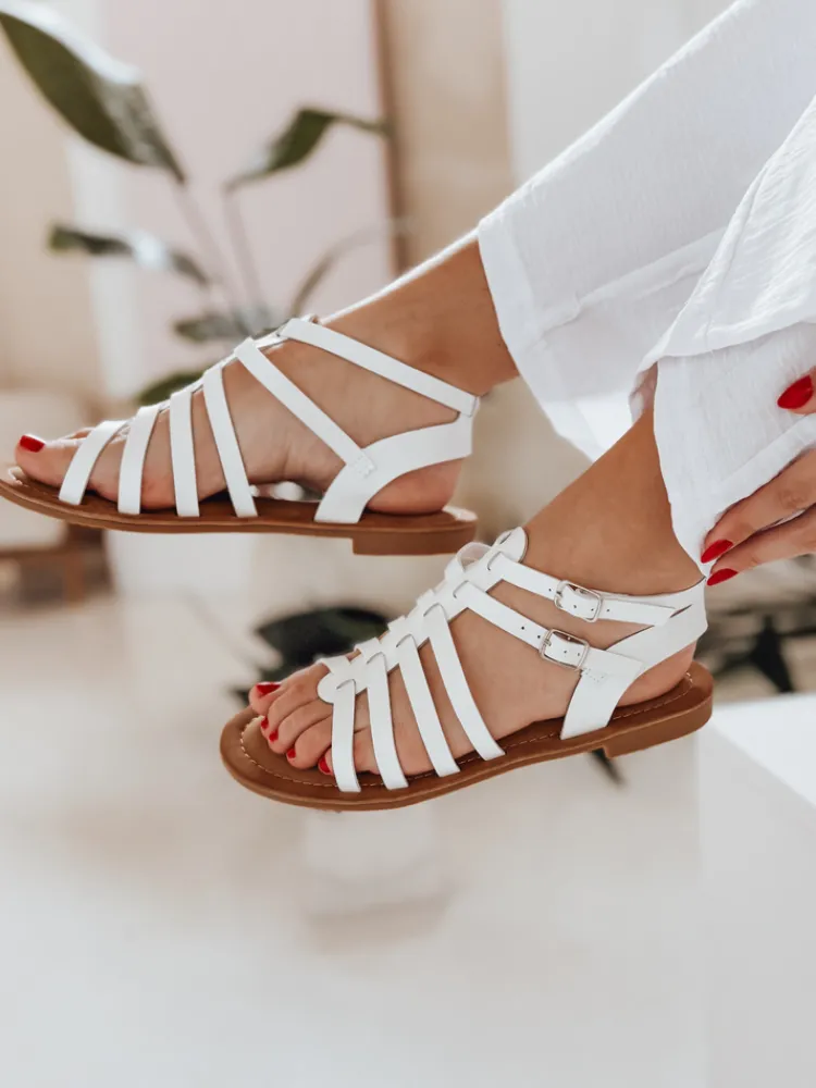 Sandały>Dstreet Sandały damskie IRALIE białe ZY0944