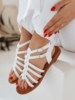 Sandały>Dstreet Sandały damskie IRALIE białe ZY0944