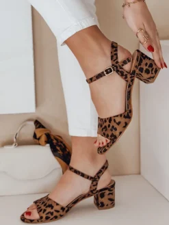 Sandały>Dstreet Sandały damskie LEOBELLE w panterkę ZY0951