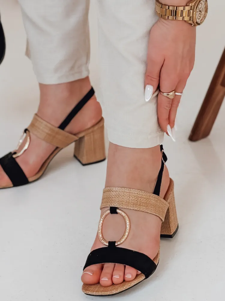 Sandały>Dstreet Sandały damskie na słupku ROMELLA czarne ZY0752