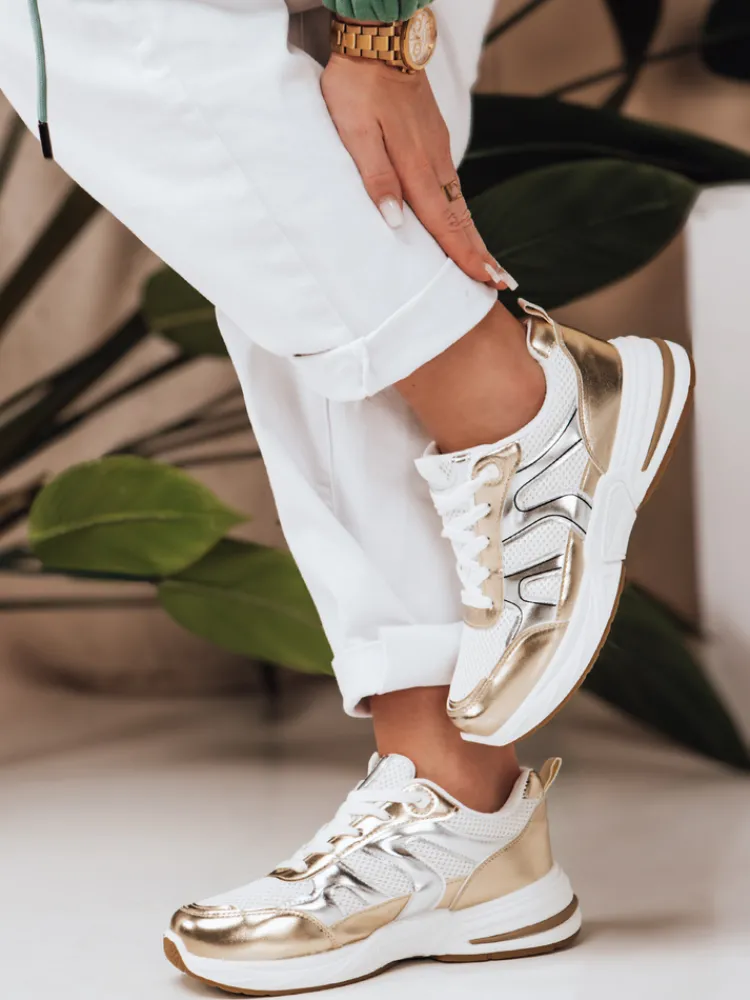 Buty Sportowe|Sneakersy>Dstreet Sneakersy damskie GOLDLINX złote ZY0594