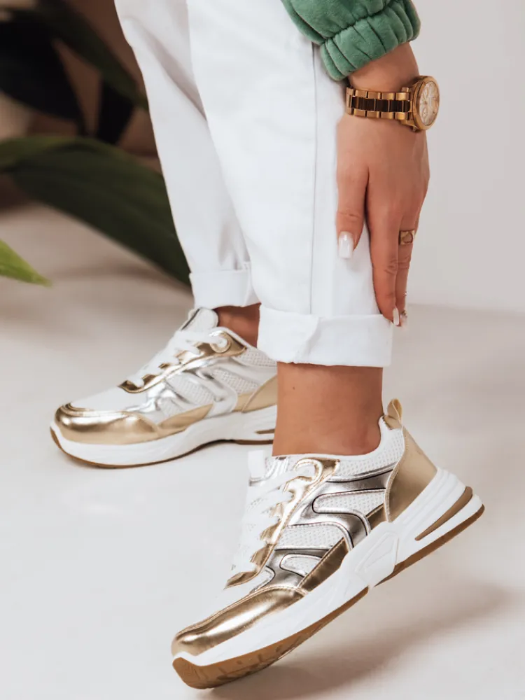 Buty Sportowe|Sneakersy>Dstreet Sneakersy damskie GOLDLINX złote ZY0594