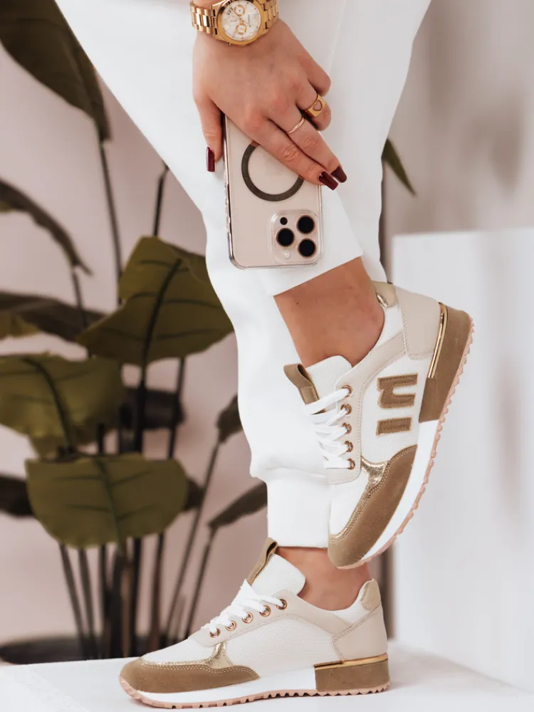 Buty Sportowe|Sneakersy>Dstreet Sneakersy damskie LENSI khaki ZY0037