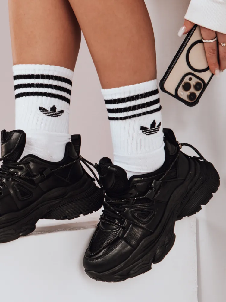 Buty Sportowe|Sneakersy>Dstreet Sneakersy damskie na grubszej podeszwie NEWMOVE czarne ZY0622