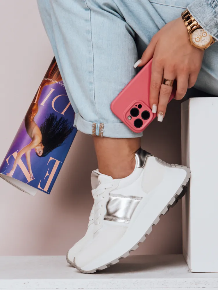 Buty Sportowe|Sneakersy>Dstreet Sneakersy damskie na płaskiej podeszwie NEWSTREET białe ZY0588