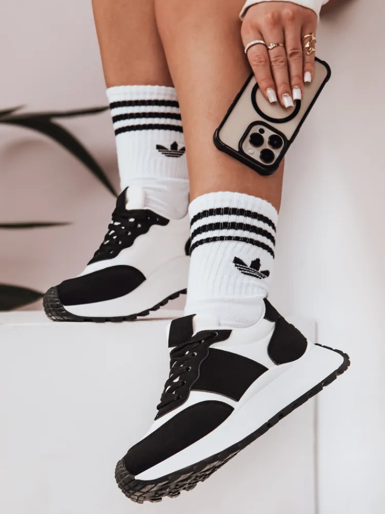Buty Sportowe|Sneakersy>Dstreet Sneakersy damskie na płaskiej podeszwie NEWSTREET czarne ZY0587