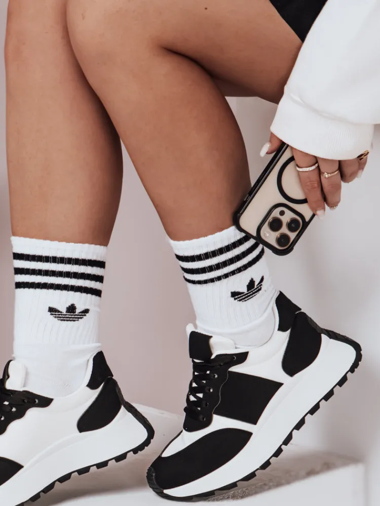 Buty Sportowe|Sneakersy>Dstreet Sneakersy damskie na płaskiej podeszwie NEWSTREET czarne ZY0587