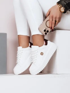 Buty Sportowe|Sneakersy>Dstreet Sneakersy damskie na platformie MODISHE bordowe ZY0602