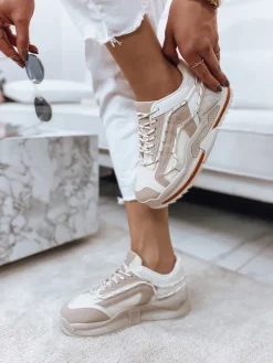 Buty Sportowe|Sneakersy>Dstreet Sneakersy damskie RINSA beżowe ZY0101