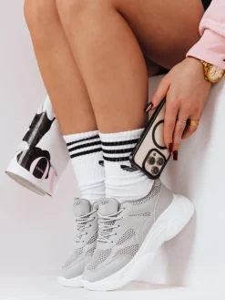 Buty Sportowe|Sneakersy>Dstreet Sneakersy damskie RISNA szare ZY0109