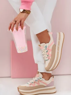 Buty Sportowe|Sneakersy>Dstreet Sneakersy damskie ZENSHO beżowy ZY0593