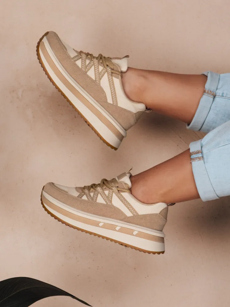 Buty Sportowe|Sneakersy>Dstreet Sneakersy damskie ZENSHO khaki ZY0623