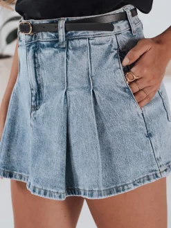 Spodenki Damskie>Dstreet Spódnico-spodenki damskie jeansowe VIBEGIRL niebieskie SY0479