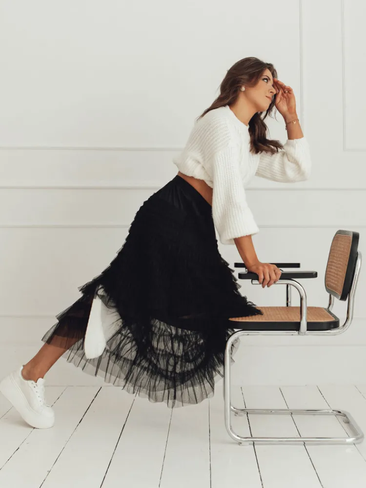 Wyjątkowe Okazje|Spódnice>Dstreet Spódniczka PASTELLA czarna CY0421