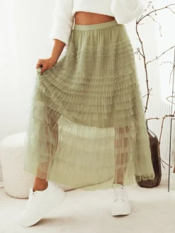 Wyjątkowe Okazje|Spódnice>Dstreet Spódniczka PASTELLA zielona CY0423