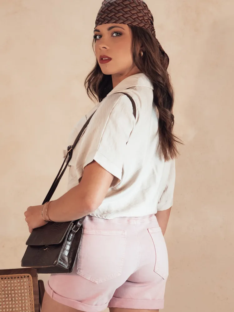 Spodenki Damskie>Dstreet Spodenki damskie BEACH VIBE różowe SY0390