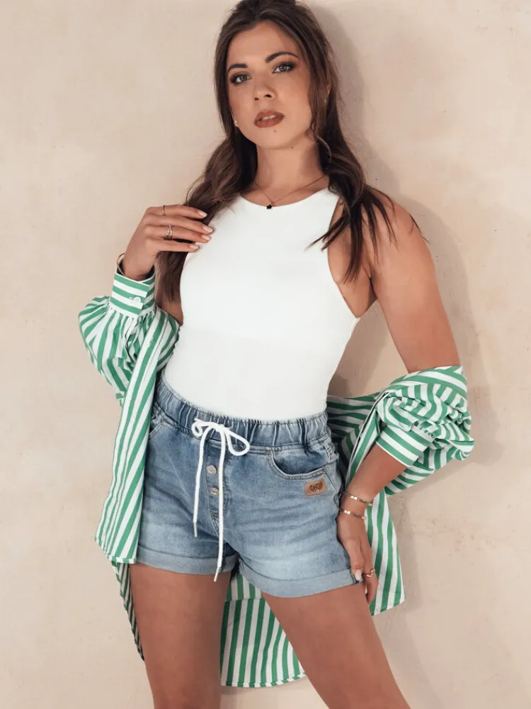 Spodenki Damskie>Dstreet Spodenki damskie GLAM TOUCH niebieskie SY0403