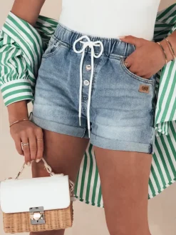 Spodenki Damskie>Dstreet Spodenki damskie GLAM TOUCH niebieskie SY0403