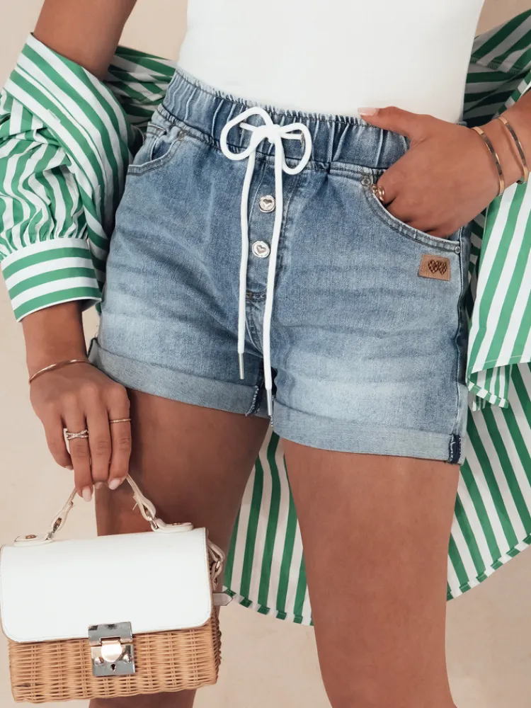 Spodenki Damskie>Dstreet Spodenki damskie GLAM TOUCH niebieskie SY0403