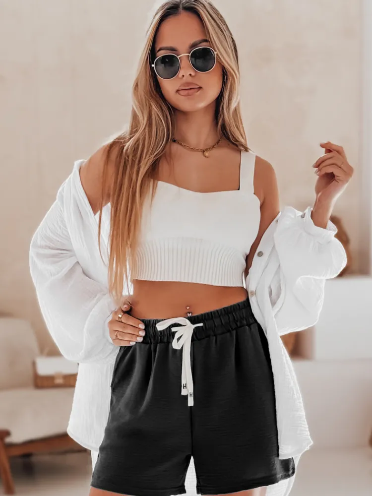 Spodenki Damskie>Dstreet Spodenki damskie HOT VIBE czarne SY0439