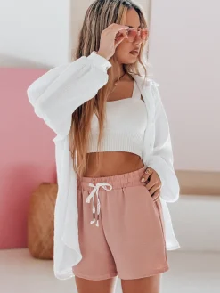 Spodenki Damskie>Dstreet Spodenki damskie NOT TOMORROW różowe SY0449