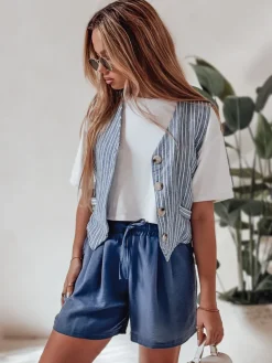 Spodenki Damskie>Dstreet Spodenki damskie RELAX TIME niebieskie SY0459