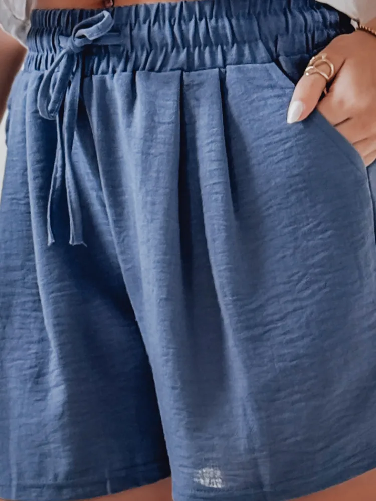 Spodenki Damskie>Dstreet Spodenki damskie RELAX TIME niebieskie SY0459