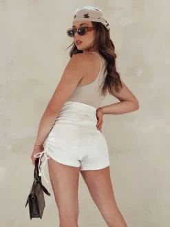 Spodenki Damskie>Dstreet Spodenki damskie STYLE SHORTS jasnobeżowe SY0394