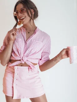 Spodenki Damskie>Dstreet Spodenki damskie SUMERLUXE jasnoróżowe SY0344