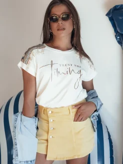 Spodenki Damskie>Dstreet Spodenki damskie SUMERLUXE żółte SY0337