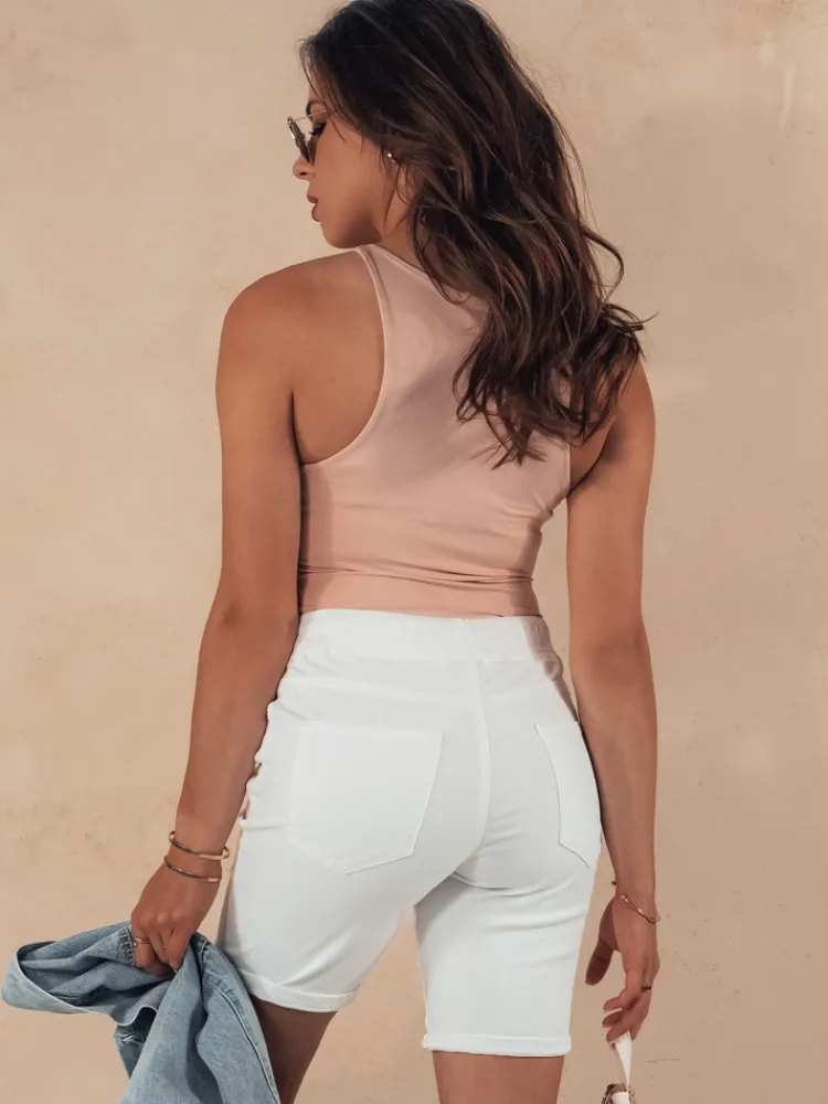 Spodenki Damskie>Dstreet Spodenki jeansowe damskie VENICE białe SY0392