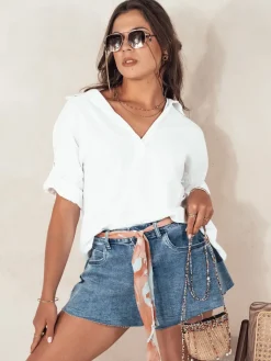 Spodenki Damskie>Dstreet Spodenki jeansowe damskie SUMRBREEZ niebieskie SY0352