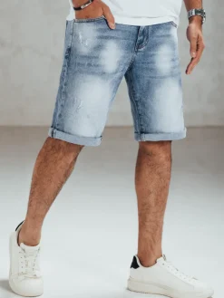 Spodenki Męskie>Dstreet Spodenki jeansowe męskie niebieskie SX2567