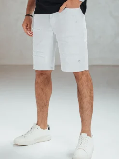 Spodenki Męskie>Dstreet Spodenki męskie białe jeansowe SX2569