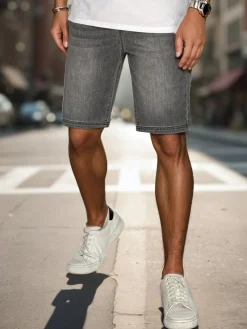 Spodenki Męskie>Dstreet Spodenki męskie denim look szare SX2501